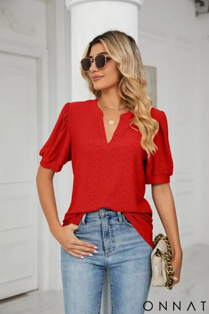 Blusa Bella Renda Vermelho / P Tops