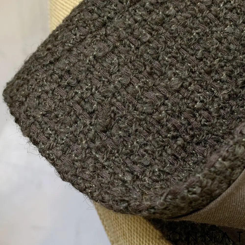 Black Tweed Gold Button Wool Jacket