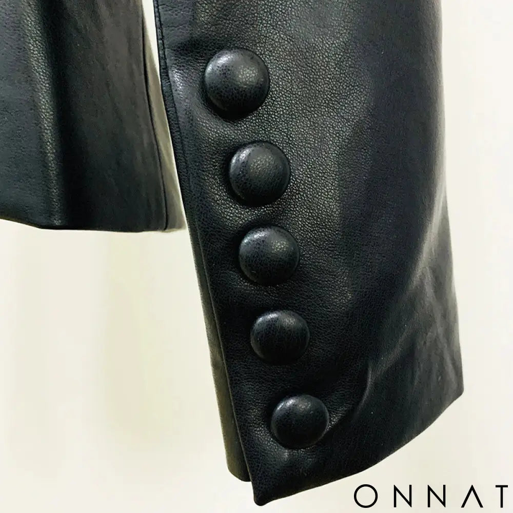 Blackout Leather Double Breasted Blazer (Limited Edition)