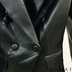 Blackout Leather Double Breasted Blazer (Limited Edition)