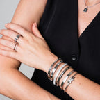 Bracelete Algarismo Romanos Entrelaçados - Prata