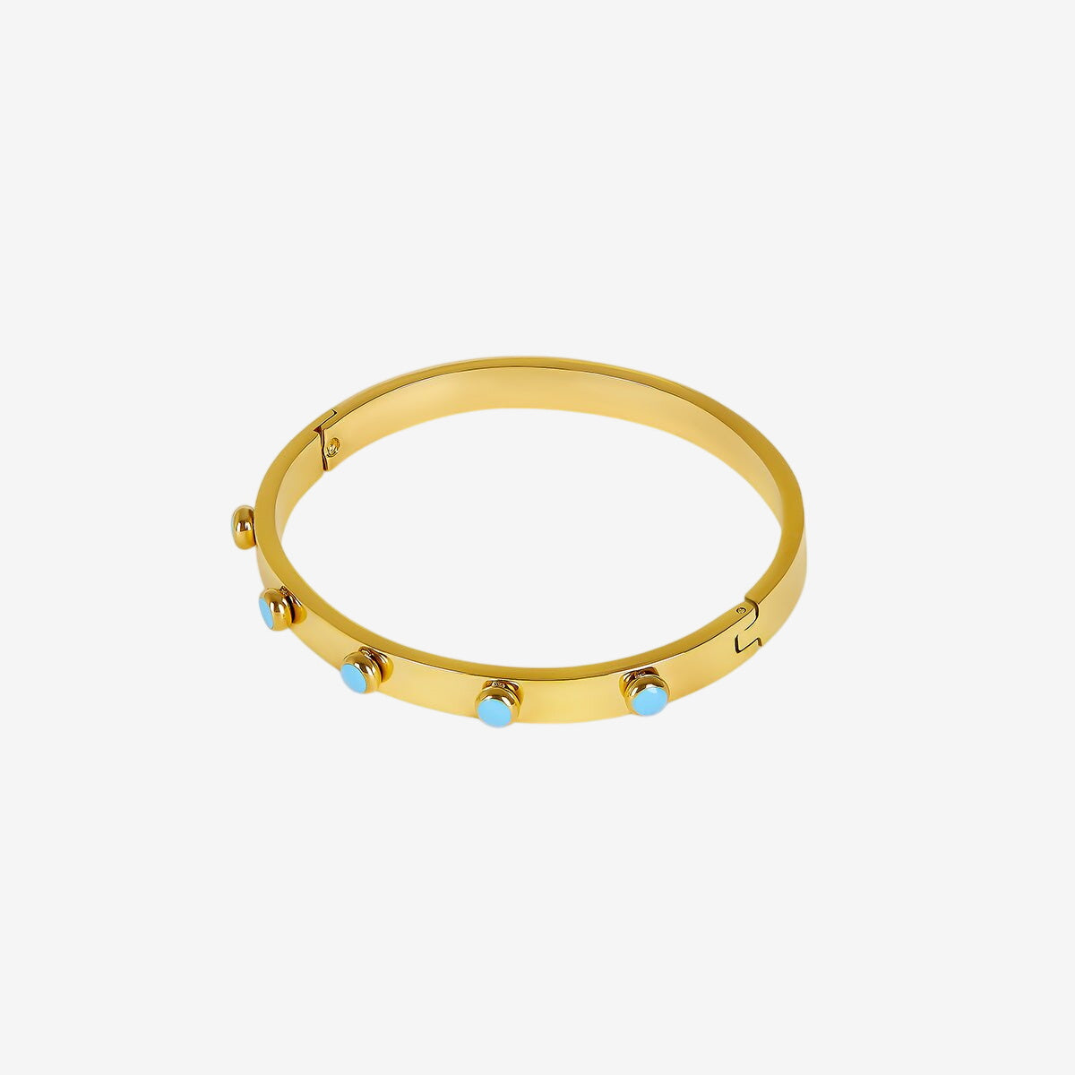 Bracelete Lagoa Pedra Banhado em Ouro 18K