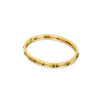 Bracelete Black Studs Banhado em Ouro 18k