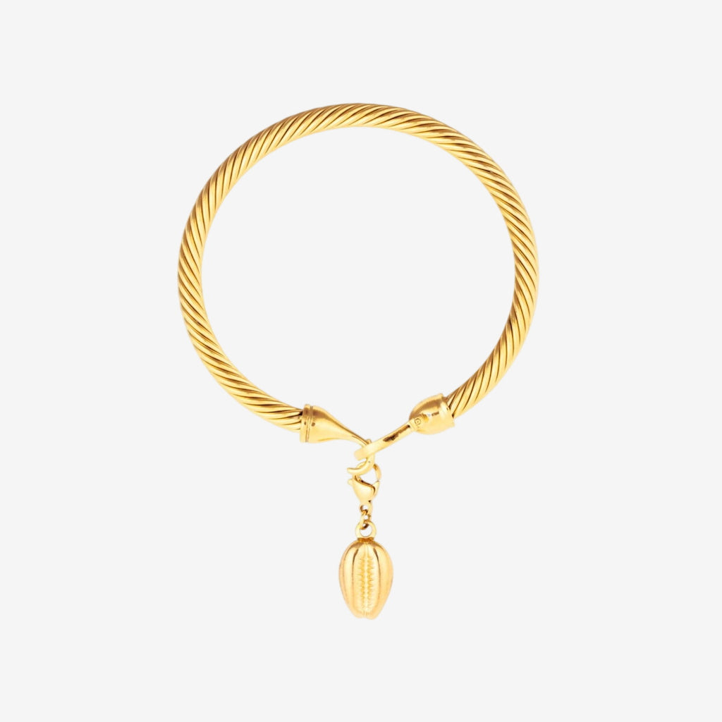 Bracelete Concha Marina Banhado em Ouro 18K