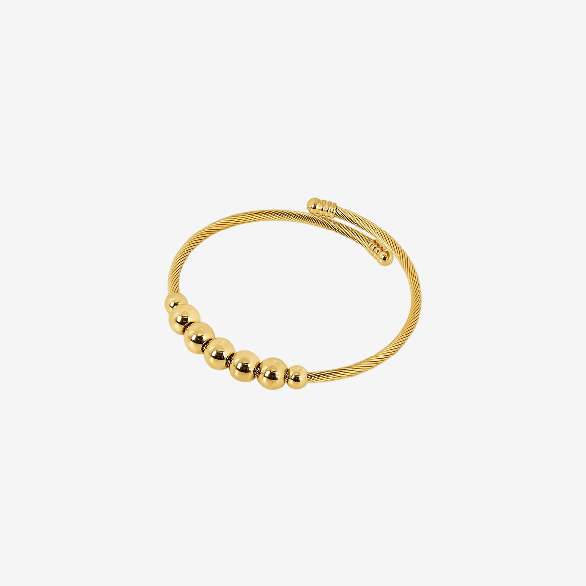 Bracelete Serenidade Esferas Banhado em Ouro 18K