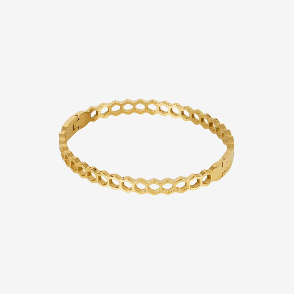 Bracelete Colmeia Banhado em Ouro 18K