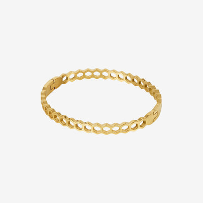 Bracelete Colmeia Banhado em Ouro 18K