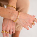 Bracelete Favo de Mel Banhado em Ouro 18K