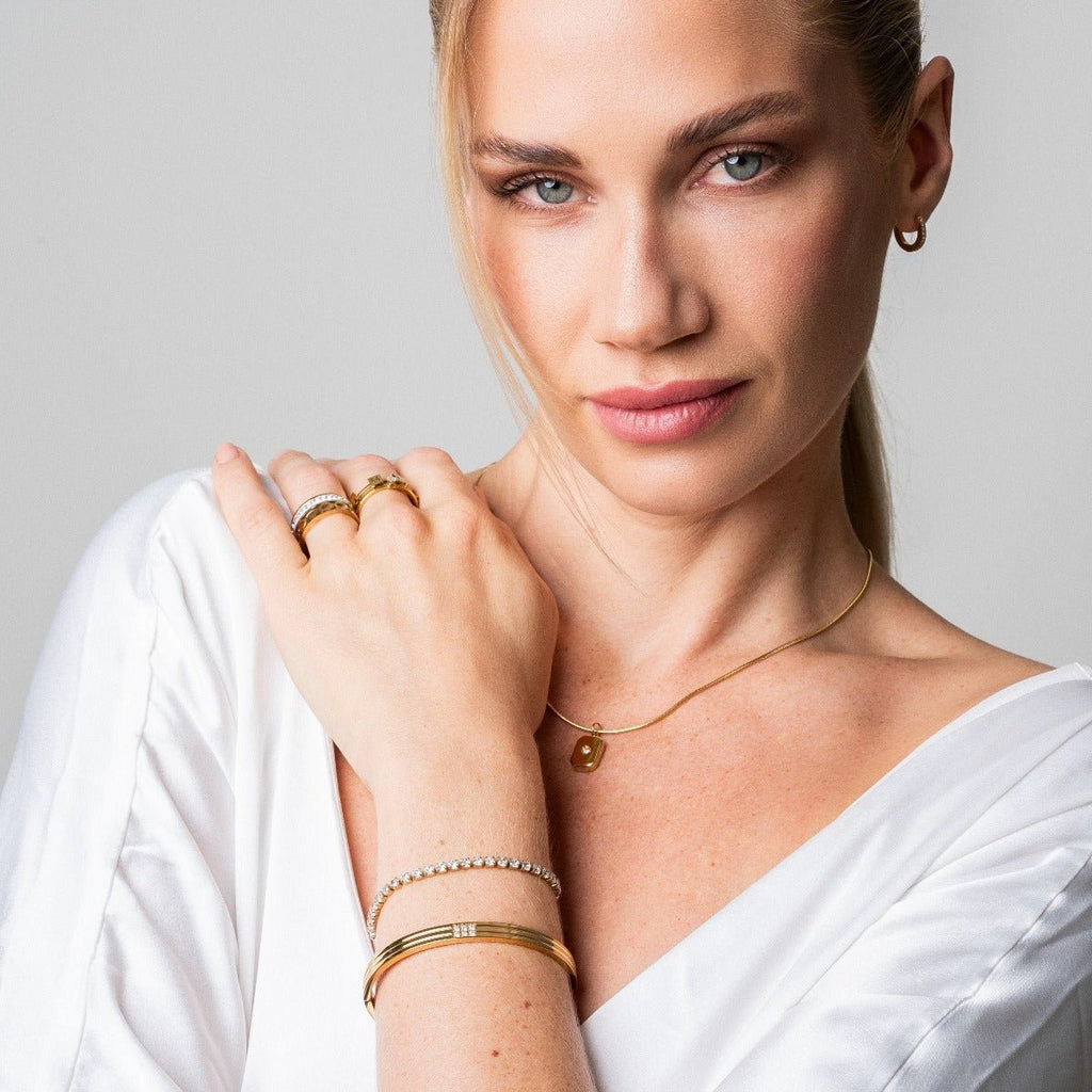 Bracelete Hanna Banhado em Ouro 18k