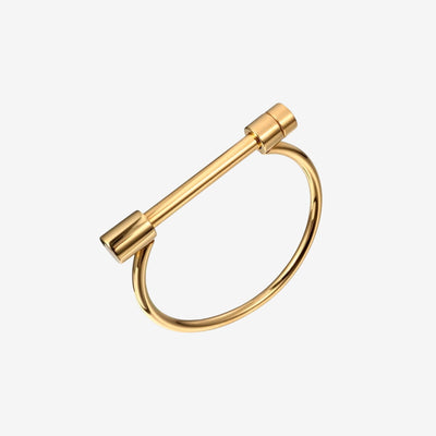Bracelete Torque Parafuso Banhado em Ouro 18K