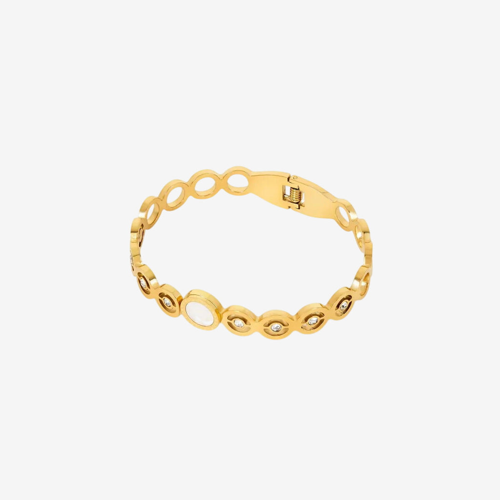 Bracelete Módena Zircônia Banhado em Ouro 18K