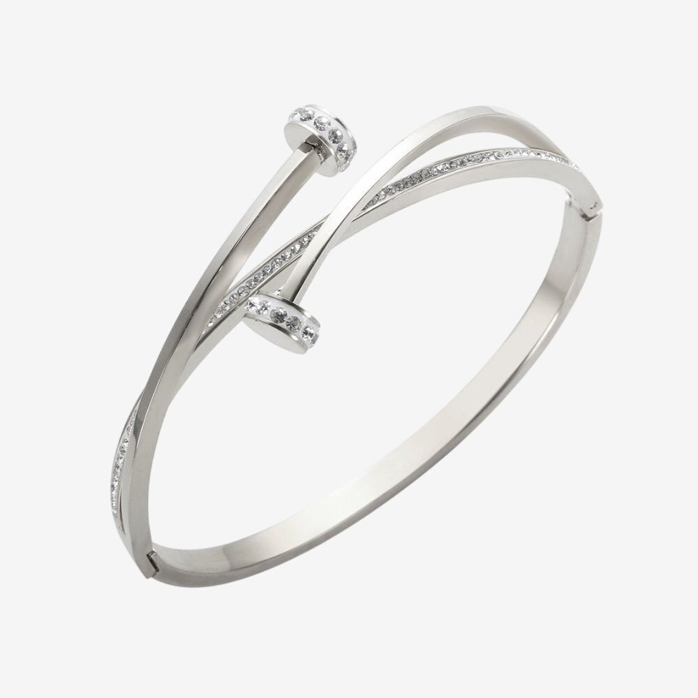 Bracelete Cravo Zirconia - Prata