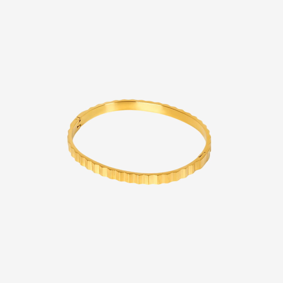 Bracelete Ondulado Banhado em Ouro 18K