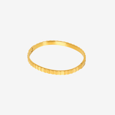 Bracelete Ondulado Banhado em Ouro 18K
