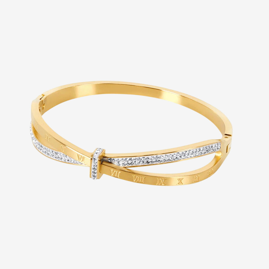 Bracelete Senado Zirconia Banhado em Ouro 18K