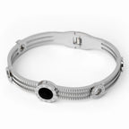 Bracelete Tríplice Ônix Banhado em Ouro 18k