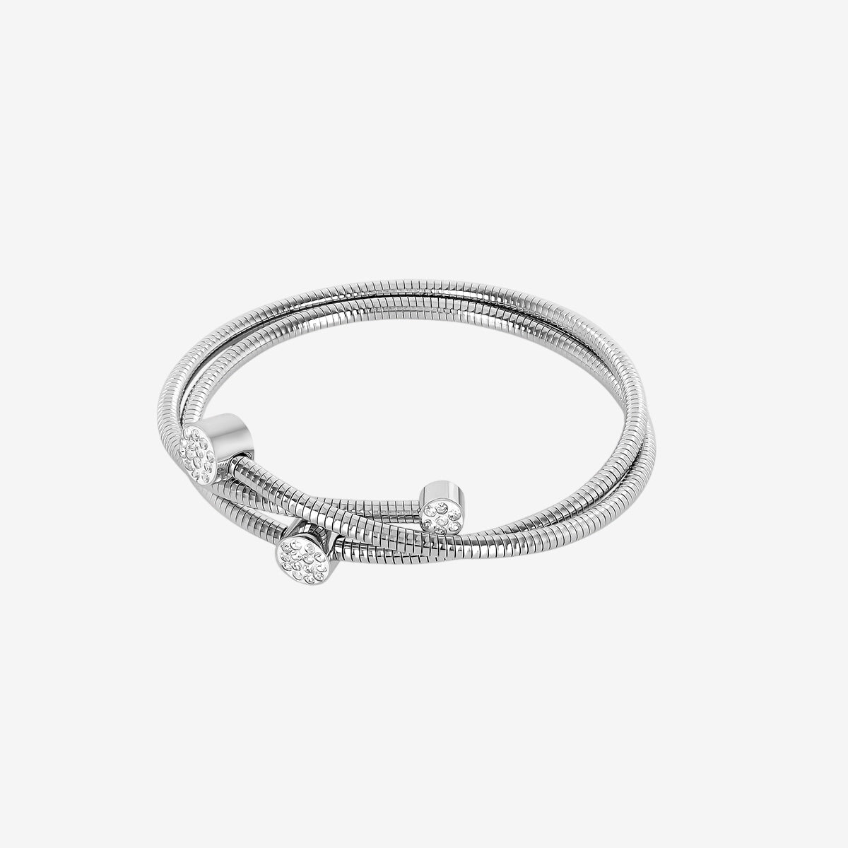 Bracelete Vórtice Cristal - Prata