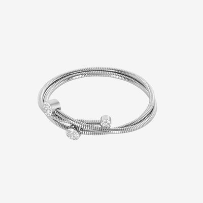 Bracelete Vórtice Cristal - Prata