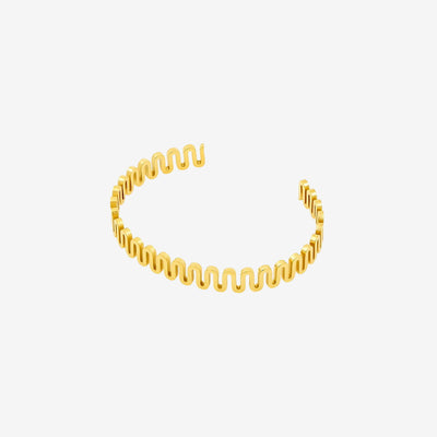 Bracelete Ziguezague Banhado em Ouro 18K
