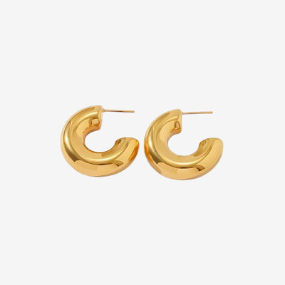 Brinco Havana Argola Chunky Banhado em Ouro 18K