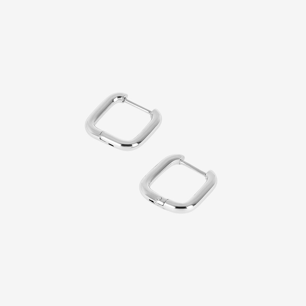 Brinco Quadra Argola - Prata