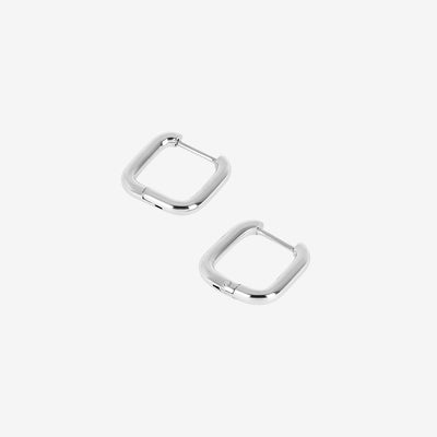 Brinco Quadra Argola - Prata