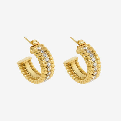 Brinco Fiest Argola Banhado em Ouro 18K