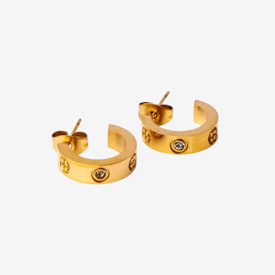 Brinco Clássico Argola Banhado em Ouro 18K