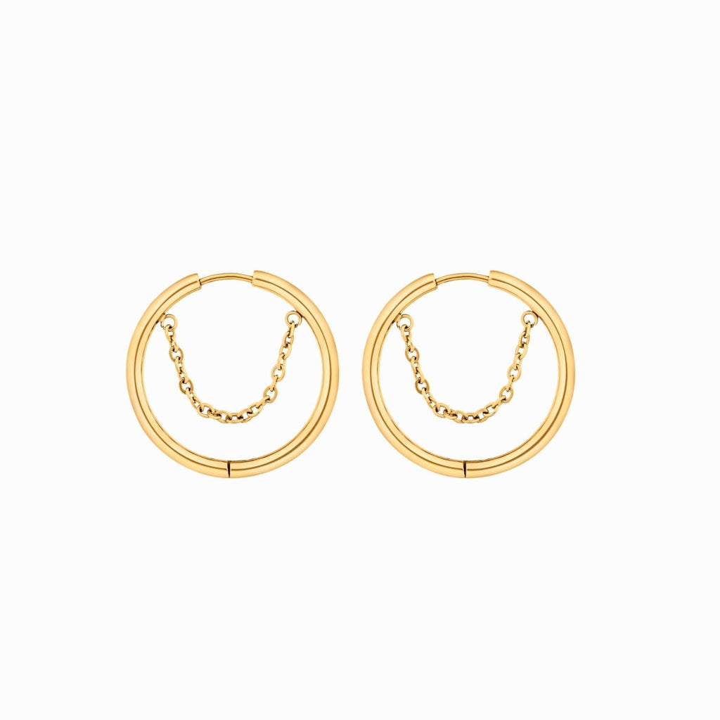 Brinco de Argola Pipa Banhado em Ouro 18K
