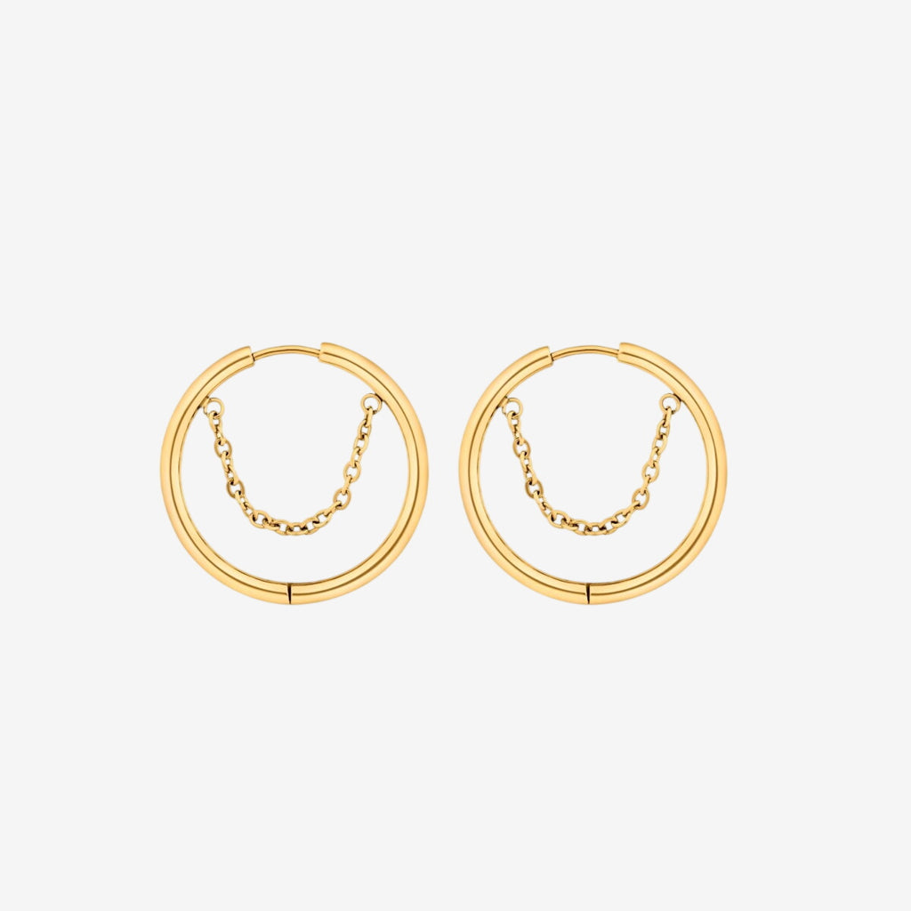 Brinco Pipa Argola Banhado em Ouro 18K
