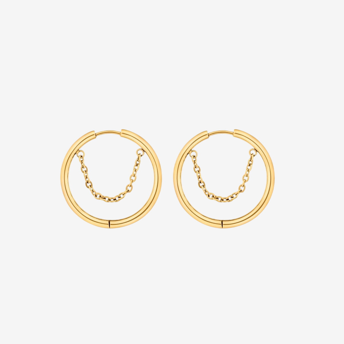 Brinco Pipa Argola Banhado em Ouro 18K