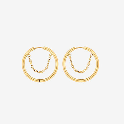 Brinco Pipa Argola Banhado em Ouro 18K