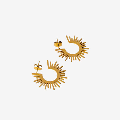 Brinco Spike Argola Banhado em Ouro 18K