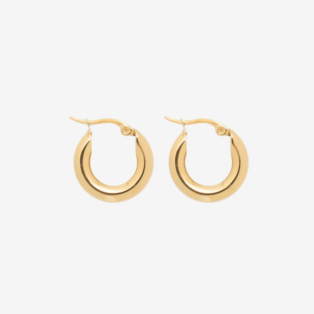 Brinco Tubo Argola G Banhado em Ouro 18K
