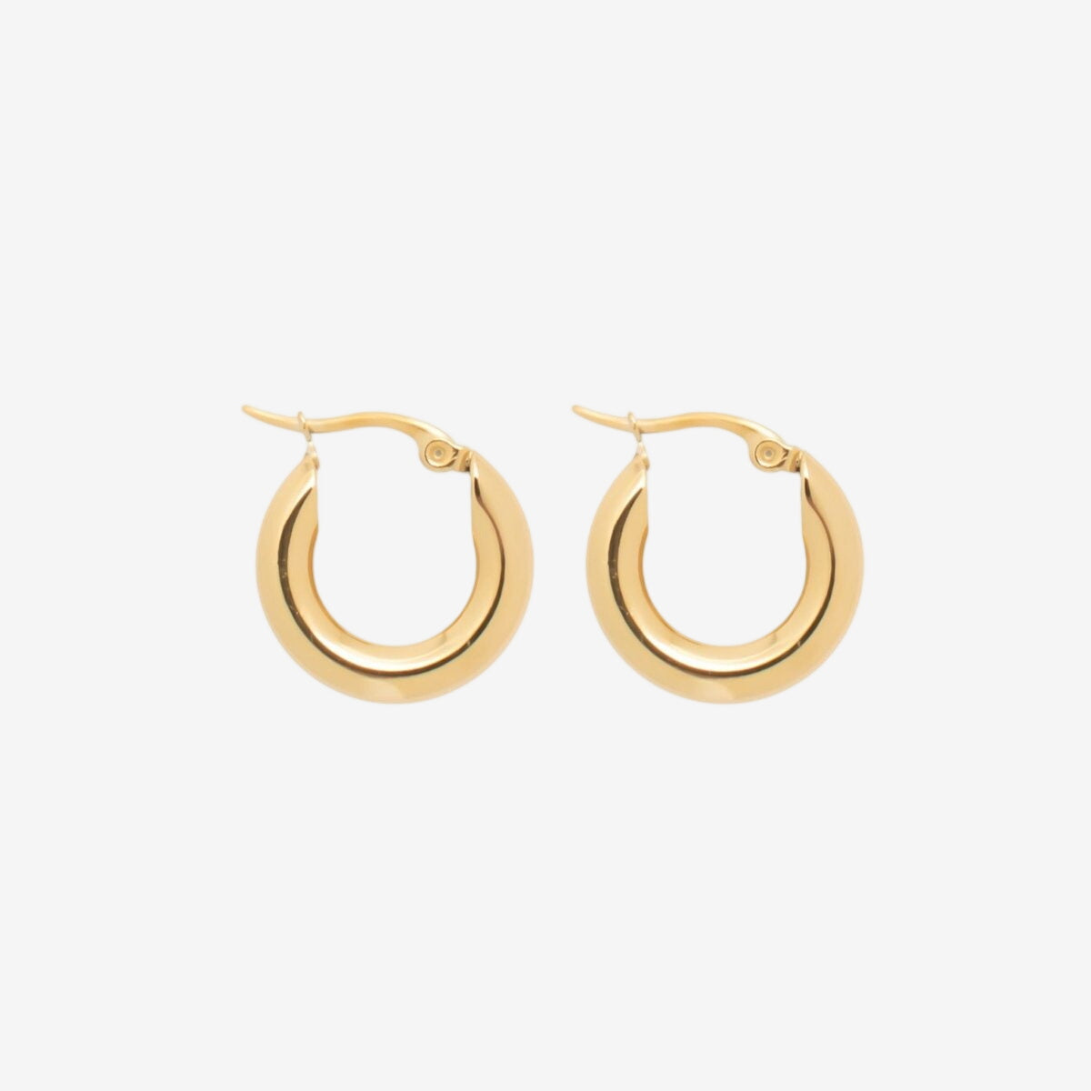 Brinco Tubo Argola G Banhado em Ouro 18K