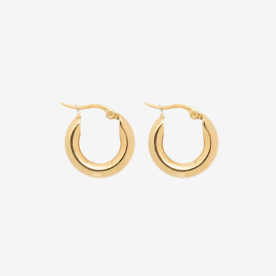 Brinco Tubo Argola G Banhado em Ouro 18K