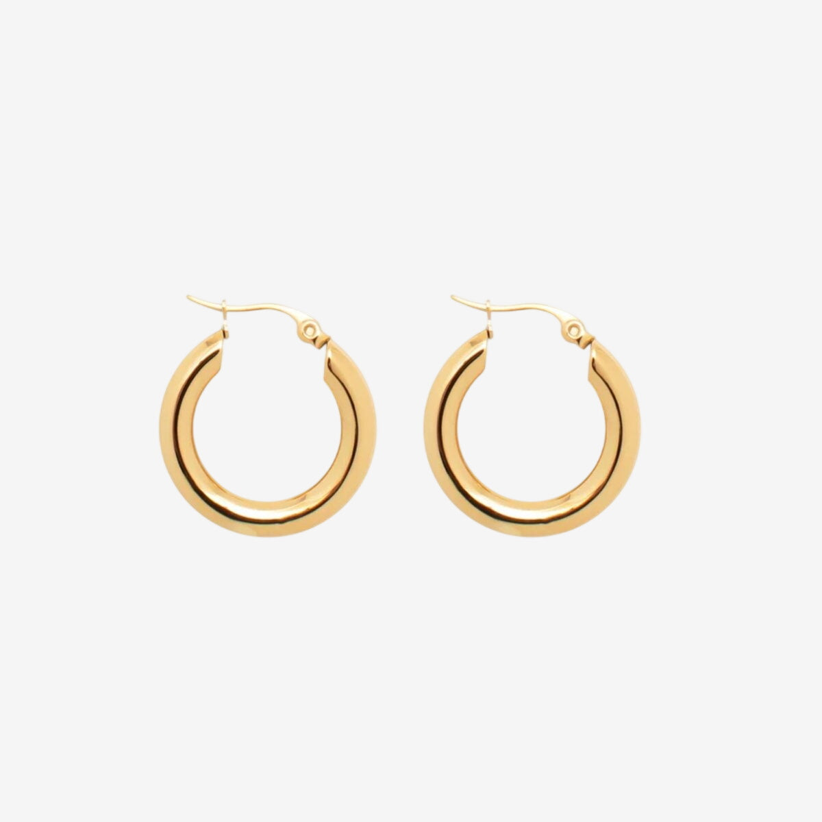 Brinco Tubo Argola M Banhado em Ouro 18K