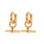 Brinco de Barra em T Banhado em Ouro 18k