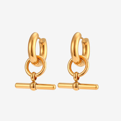 Brinco Barra T Banhado em Ouro 18K