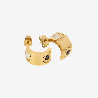 Brinco Coliseu Girátorio Banhado em Ouro 18K