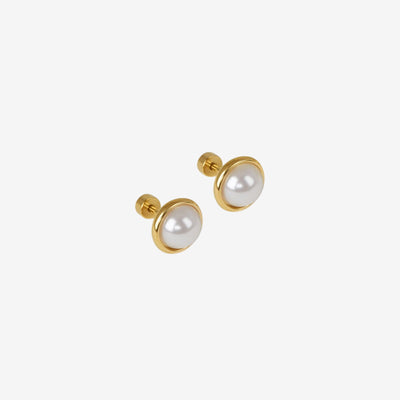 Brinco Pérola Solitária Banhado em Ouro 18K