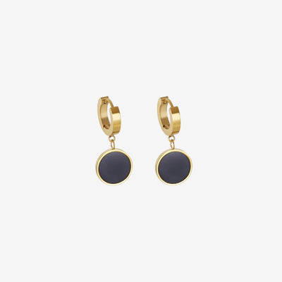 Brinco Noir Pingente Banhado em Ouro 18K