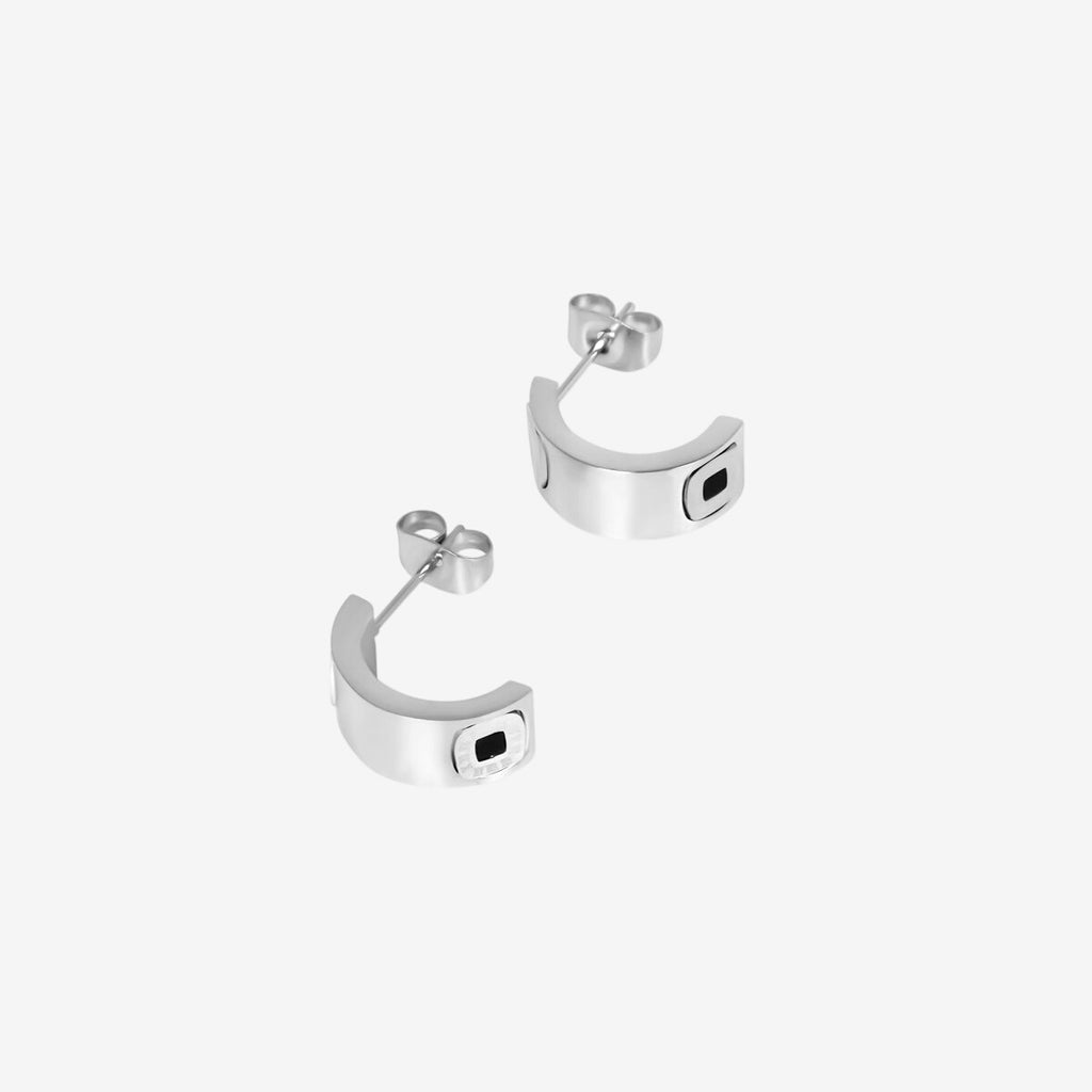 Brinco Square Charm - Prata