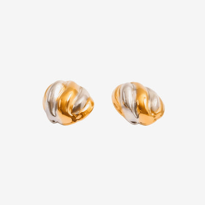Brinco Essence Twist com Mix de Banhos Dourado e Prata