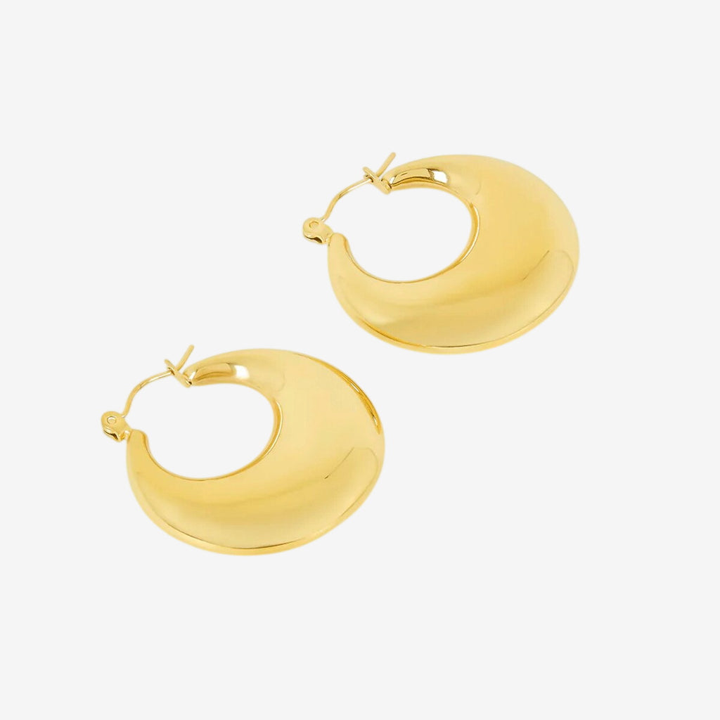 Brincos Ravena Argola Bold Banhado em Ouro 18K