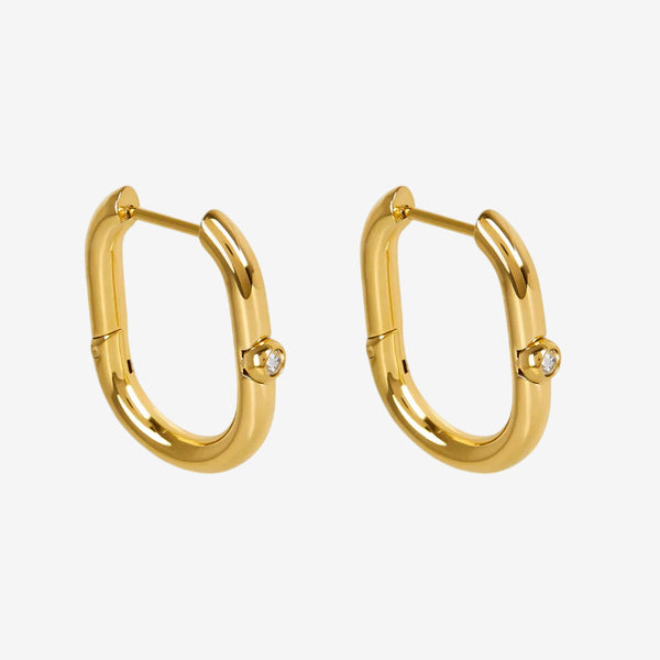 Brincos Shine Argola Banhado em Ouro 18K