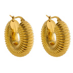 Brincos de Argolas Bold Ziza Banhado em Ouro 18k