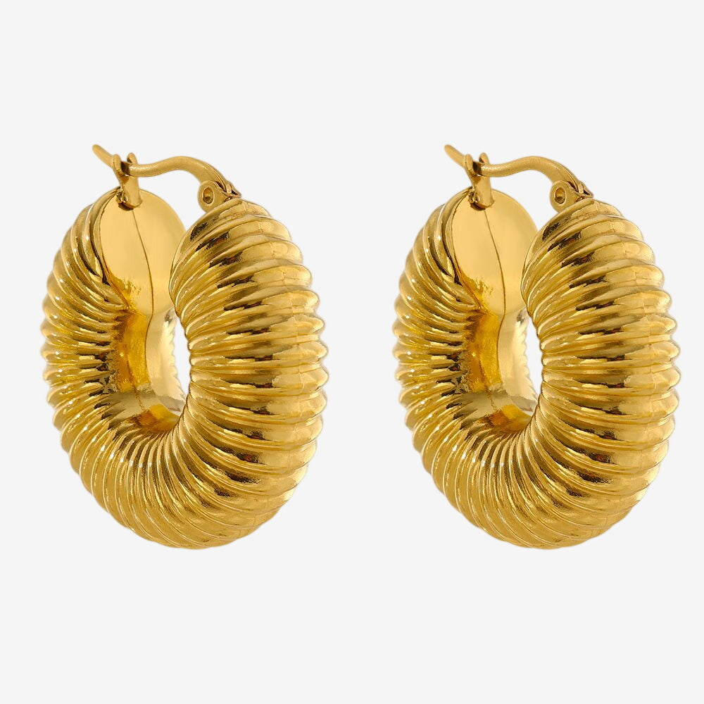 Brincos Zagora Argola Bold Banhado em Ouro 18K