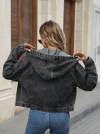 Casaco Onnat Meia Estação Jeans Clássico com Lapela