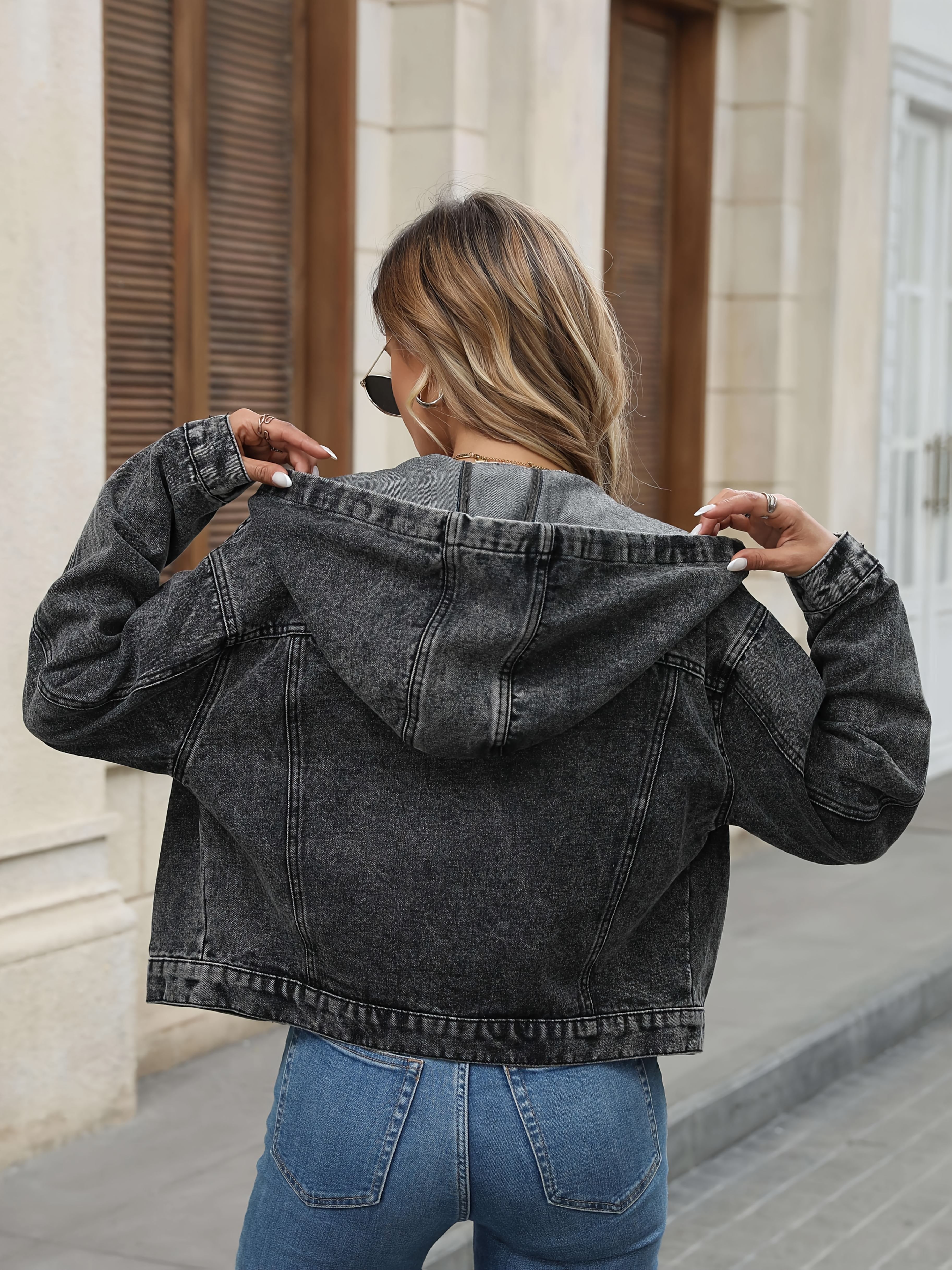 Casaco Onnat Meia Estação Jeans Clássico com Lapela